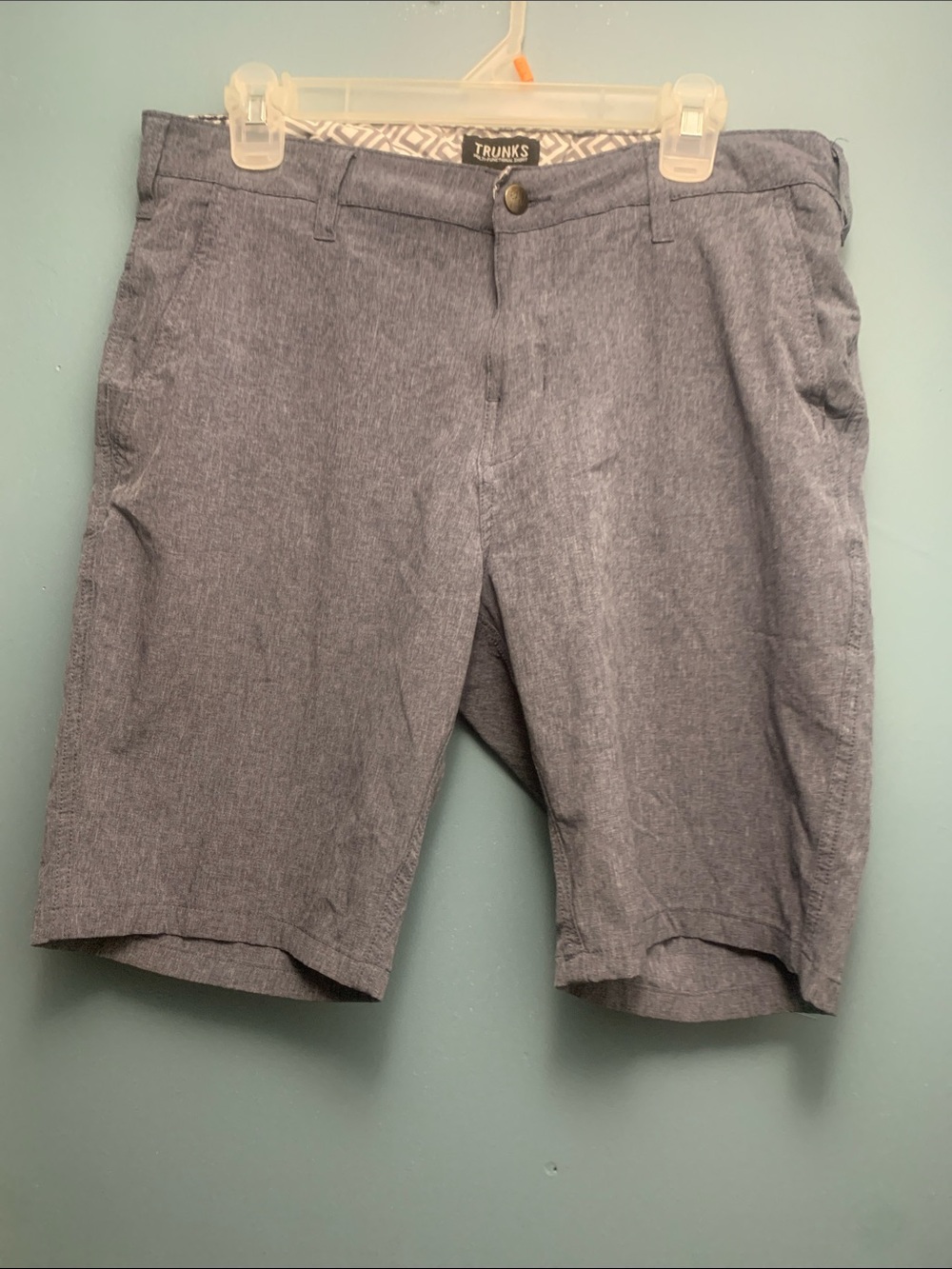 Trunks Men's Heather Grey Flat Front Shorts